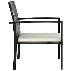 Avis Maison Chic Lot de 2 Chaises de salle à manger de jardin - Fauteuil d'extérieur Résine tressée Noir -MN49398