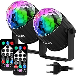 Lampe de Scène FIMEI Boule Disco 2 Pack,15 couleurs Lumière Soirée Éclairage de Discothèque Projecteur Effet Spot Stade