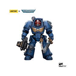 Joy Toy Warhammer 40k - Figurine 1/18 Ultramarines Terminator Squad Sergeant with Power Sword and Teleport Homer 12 cm