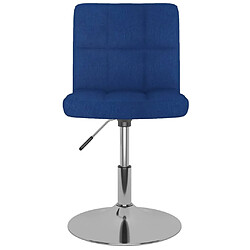 Acheter vidaXL Chaises pivotantes à manger lot de 4 bleu tissu