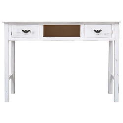 Acheter Maison Chic Table console | Meuble d'entrée | Table d'appoint Blanc antique 110 x 45 x 76 cm Bois -GKD67434