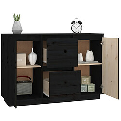 Acheter vidaXL Buffet Noir 111x34x75 cm Bois massif de pin