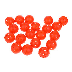 20 pièces Boules de golf en plastique perforées Perforated Practice Training Ball Orange