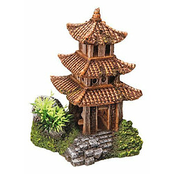 Nobby 28216 Décoration pour aquarium Temple asiatique avec plantes 10 x 9 x 14,5 cm