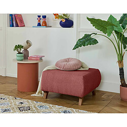 Bestmobilier Cristal - pouf modulable - 65 cm - en velours texturé Cristal - pouf modulable - 65 cm - en velours texturé - Rose