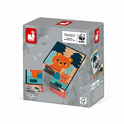 Avis Juratoys-Janod Puzzle en bois 6 cubes animaux WWF