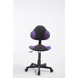 Decoshop26 Chaise de bureau sur roulettes pour enfants hauteur réglable en microfibre violet et plastique 10_0002354