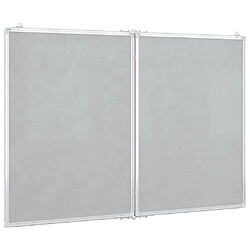 Avis vidaXL Tableau blanc magnétique pliable 100x80x1,7 cm aluminium