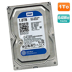 Disque Dur 1To Western Digital Blue SATA III 3.5" WD10EZEX-22RKKA0 7200RPM 64Mo - Occasion