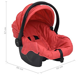 vidaXL Siège d'auto pour bébé Rouge 42x65x57 cm pas cher