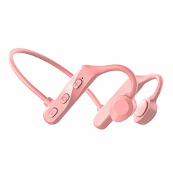 K69 Casque À Conduction Osseuse Sans Fil Bluetooth Tour De Cou Étanche Sport Écouteurs Mains Libres Avec Micro Rose 