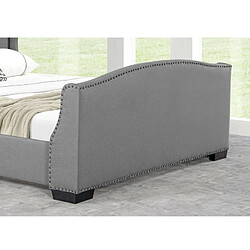 Meubler Design Lit Design Grande Tête De Lit Master - Gris - 140x190 pas cher