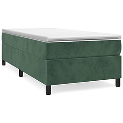 vidaXL Sommier à lattes de lit avec matelas Vert foncé 100x200 cm