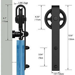 Acheter Quincaillerie Kit de Rail Roulettes pour Porte Coulissante Suspendu en Acier au Carbone 305cm