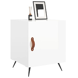 Avis vidaXL Tables de chevet 2 pcs blanc brillant 40x40x50 cm