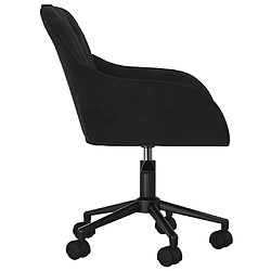 Acheter vidaXL Chaises pivotantes à manger lot de 2 Noir Velours