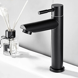 ComfortXL Robinet en acier inoxydable noir pour lavabo, accessoires de salle de bains pas cher