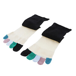 Acheter Chaussettes Mi-mollet à Bouts Chaussettes En Coton Pour Hommes Et Femmes Noires