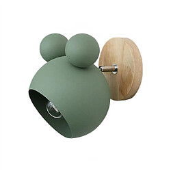 Universal Applique murale nordique aluminium mickey hills chambre d'enfant s'allume lampe murale intérieure moderne luminaire luminaire créatif E27 (vert)