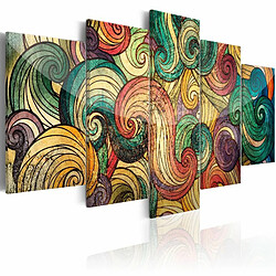 Paris Prix Tableau Imprimé Colourful Waves 100 x 200 cm 