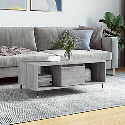 vidaXL Table basse Sonoma gris 90x50x36,5 cm Bois d'ingénierie 