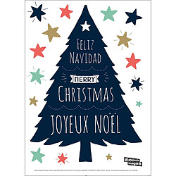 Nouvelles Images Sticker fenêtre ""Sapin Joyeux Noël""