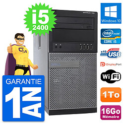 PC Tour Dell OptiPlex 790 MT Intel i5-2400 RAM 16Go Disque 1To Windows 10 Wifi · Occasion 