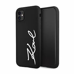 Karl Lagerfeld KLHCN61SKSVGK Coque rigide en silicone pour iPhone 11/Xr 6,1`` Noir