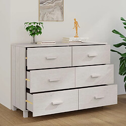 Avis Maison Chic Buffet,Meuble de Rangement,commode pour salon,Cuisine MOLDE Blanc 113x40x80 cm Bois massif de pin -MN21258