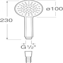 Douchette Stella 10 cm 1 jet - ROCA*