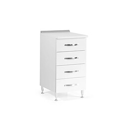 Webmarketpoint Commode de cuisine en bois mélaminé Frêne Blanc cm H 85x50x40 