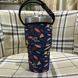 Pochette de support de porte-gobelet pour poisson isolé dans une tasse avec voyage dans vide