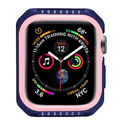 Avis Wewoo Étui de protection bicolore antichoc Smart Watch pour Apple série 338 mm rose bleu