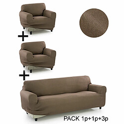 Housse de canapé Sofakover Pocket Trio Romeo 3 Unités - Daim