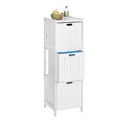 WENKO Etagère de salle de bain bord de mer Olso - L. 36 x H. 112 cm - Blanc