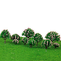 Modèle Arbre,Railroad Scenery,Les arbres du modèle avec fleur rose