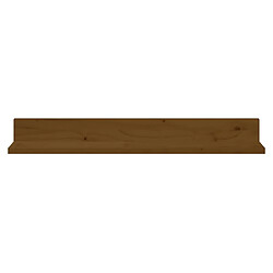 Avis Maison Chic Lot de 2 Étagères murales,Étagère Rangement flottate Marron miel 80x11x9cm Bois de pin massif -MN71543