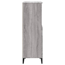 Maison Chic Buffet,Meuble de Rangement,commode pour salon,Cuisine Sonoma gris 60x36x110 cm Bois d'ingénierie -MN13036 pas cher