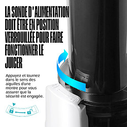 Extracteur de jus Ventray Essential Ginnie, petit extracteur de jus compact à pression à froid, extracteur de jus à mastication lente avec faible vitesse de 60 tr/min, blanc