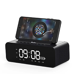 Acheter Wewoo Enceinte Bluetooth Haut-parleur sans fil Oneder V06 Smart Sound Boxréveil à écran LEDprise en charge mains libres et carte FM et TF et lecteur AUX et USB Noir