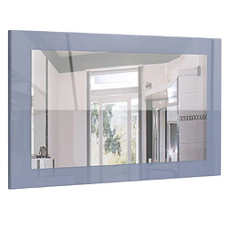 Mpc Miroir Laqué Haute Brillance Gris 89 Cm