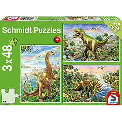 Cstore Puzzle enfant 3x48 pieces - Aventure avec les dinosaures - SCHMIDT AND SPIELE