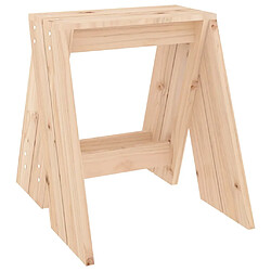 Acheter vidaXL Tabourets lot de 2 40x40x45 cm bois massif de pin