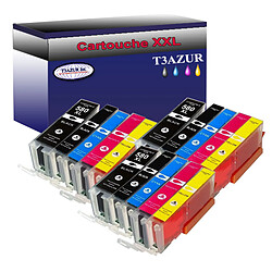 Lot de 15 Cartouches compatibles Canon PGI580/CLI581XL - T3AZUR Lot de 15 Cartouches Compatibles pour Canon Pixma TS6250, TS6251, PGI580,CLI581XL (3Bk/3PBk/3C/3M/3Y) - T3AZUR