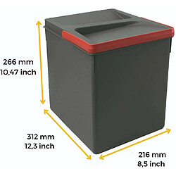 Acheter Emuca Poubelle pour tiroir de cuisine 15 litres Recycle.