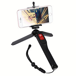 Wewoo Selfie Stick pour Smartphones, appareils photo numériques, caméras de sport GoPro 3 en 1 trépied portatif autoportrait monopode extensible bâton avec obturateur à distance