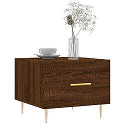 Avis Maison Chic Table basse,Table Console Table d'appoint, Table pour salon Chêne marron 50x50x40 cm Bois d'ingénierie -MN50172