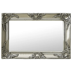 Maison Chic Miroir mural style baroque | Miroir Décoration pour Maison Salle de Bain 60x40 cm Argenté -GKD71170