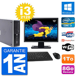 PC HP Compaq Pro 6300 SFF Ecran 19" i3-2120 RAM 8Go Disque 1To Windows 10 Wifi · Occasion 