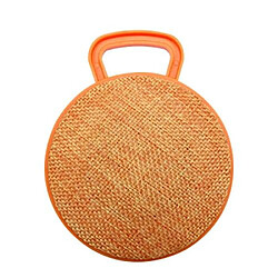 Yonis Mini Enceinte Bluetooth Portable Ronde Texture Tissu Appels Mains Libres Support TF Carde Mini Enceinte Bluetooth Portable Rond Texturé Tissu Avec Support Appel Mains-Libres Et Carte TF Orange YONIS